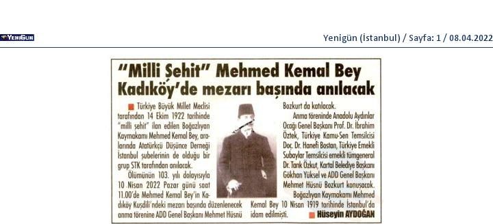 Yenigun_(Istanbul)-_MILLI_SEHIT__MEHMED_KEMAL_BEY_KADIKOY’DE_MEZARI_BASINDA_ANILACAK-08.04.2022